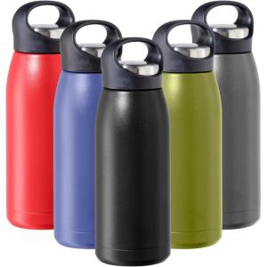 imageOGGI Freestyle Stainless Steel Insulated Water Bottle Double Wall Vacuum Insulated Travel Thermos 23oz680ml GreenBlack