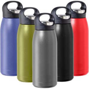 imageOGGI Freestyle Stainless Steel Insulated Water Bottle Double Wall Vacuum Insulated Travel Thermos 23oz680ml GreenCharcoal