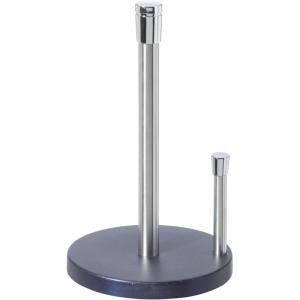 imageOGGI Stainless Steel Paper Towel Holder  with Stainless Base and Tear bar Height 13quot Color  Stainless SteelMidnight Blue