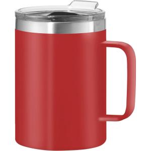 imageOGGI ThermoMug Stainless Steel Insulated Mug Double Wall Vacuum Insulated wHandle ampamp Lid Coffee Cup Camping Mug Travel Thermos 14oz420ml RedRed