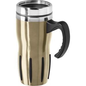 imageOggi Multigrip Stainless Steel Thermal Travel Mug  Olive 16oz with slide open lid for hot and cold beveragesChampagne