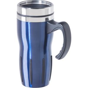 imageOggi Multigrip Stainless Steel Thermal Travel Mug  Olive 16oz with slide open lid for hot and cold beveragesMidnight Blue