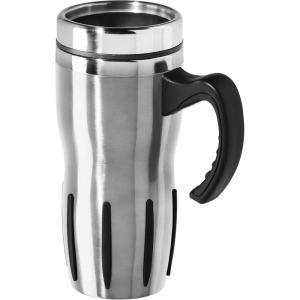 imageOggi Multigrip Stainless Steel Thermal Travel Mug  Olive 16oz with slide open lid for hot and cold beveragesStainless