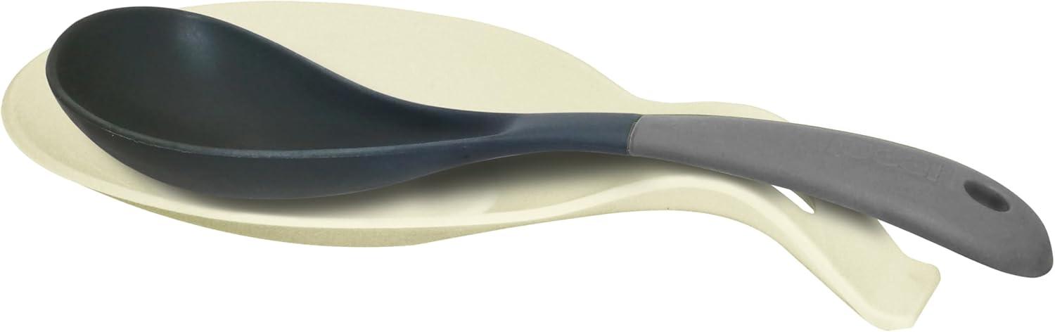 imageOGGI Silicone Spoon Rest for Stove Top  Jumbo Size Holds Large ampamp Multiple Kitchen Utensils in Place Great Spoon Rest for Kitchen Counter Kitchen Spoon Rest Spoon Holder for Stove OrangeCreme