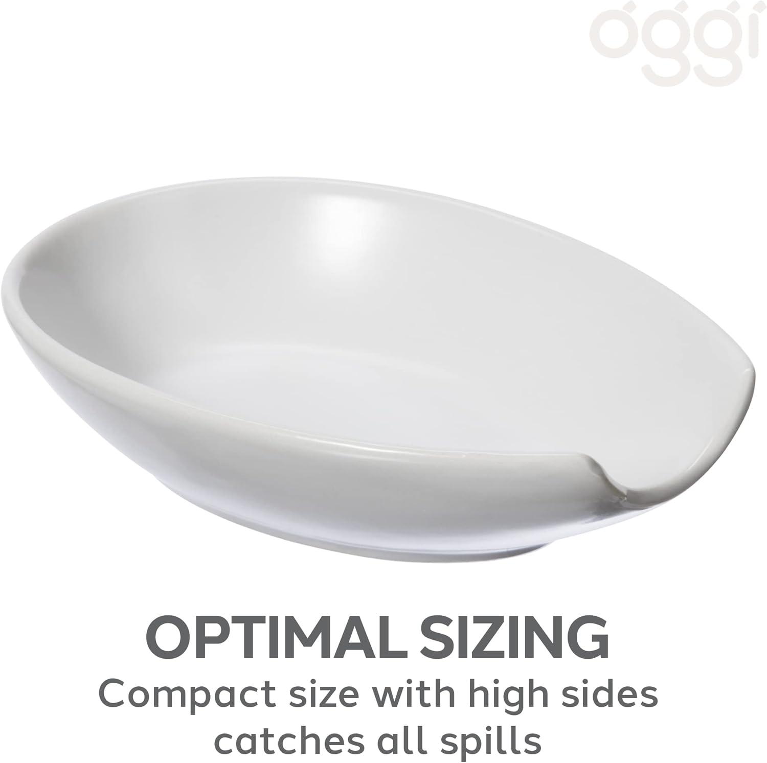imageOGGI Spooner Ceramic Spoon Rest Spoon Rest for Stove Top Spoon Holder for Countertop Kitchen Decor for Counter Coffee Bar Accessories IvoryIvory