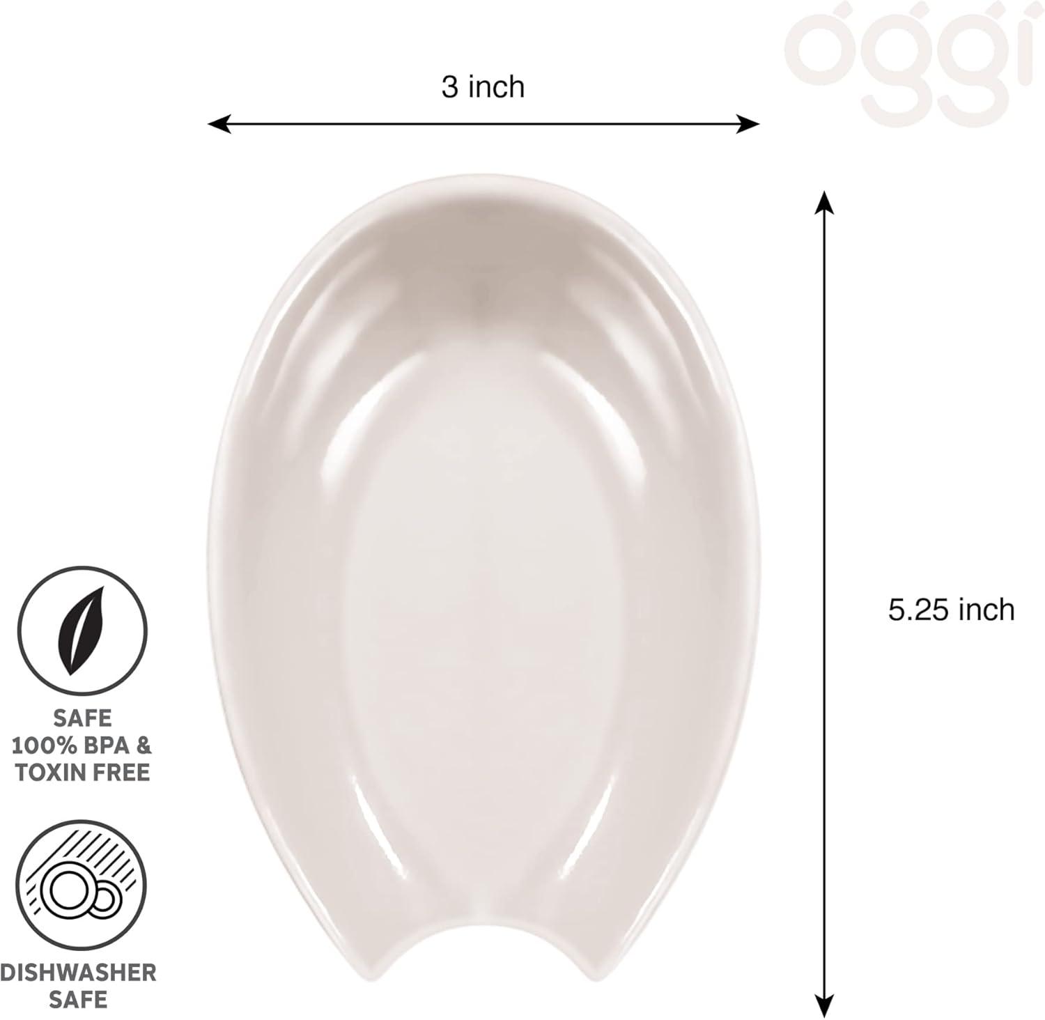 imageOGGI Spooner Ceramic Spoon Rest Spoon Rest for Stove Top Spoon Holder for Countertop Kitchen Decor for Counter Coffee Bar Accessories IvoryIvory