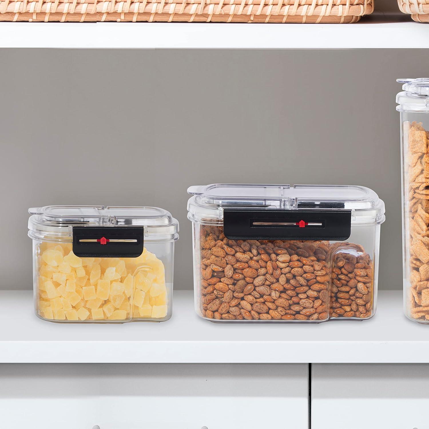 imageOggi Easi Grip 57oz Moisture Proof Storage Container Ultra Clear BPAFree Sealable Canister Flip Open Pouring Lid Date Reminder Slider on Clip Ideal Cereal Dispenser 57oz  17lt23Ounce