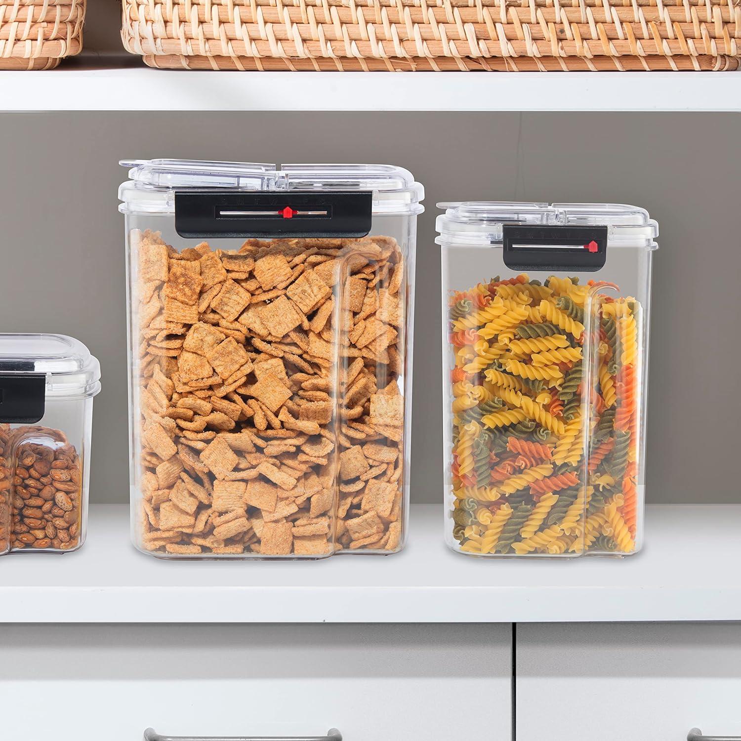 imageOggi Easi Grip 57oz Moisture Proof Storage Container Ultra Clear BPAFree Sealable Canister Flip Open Pouring Lid Date Reminder Slider on Clip Ideal Cereal Dispenser 57oz  17lt128Ounce