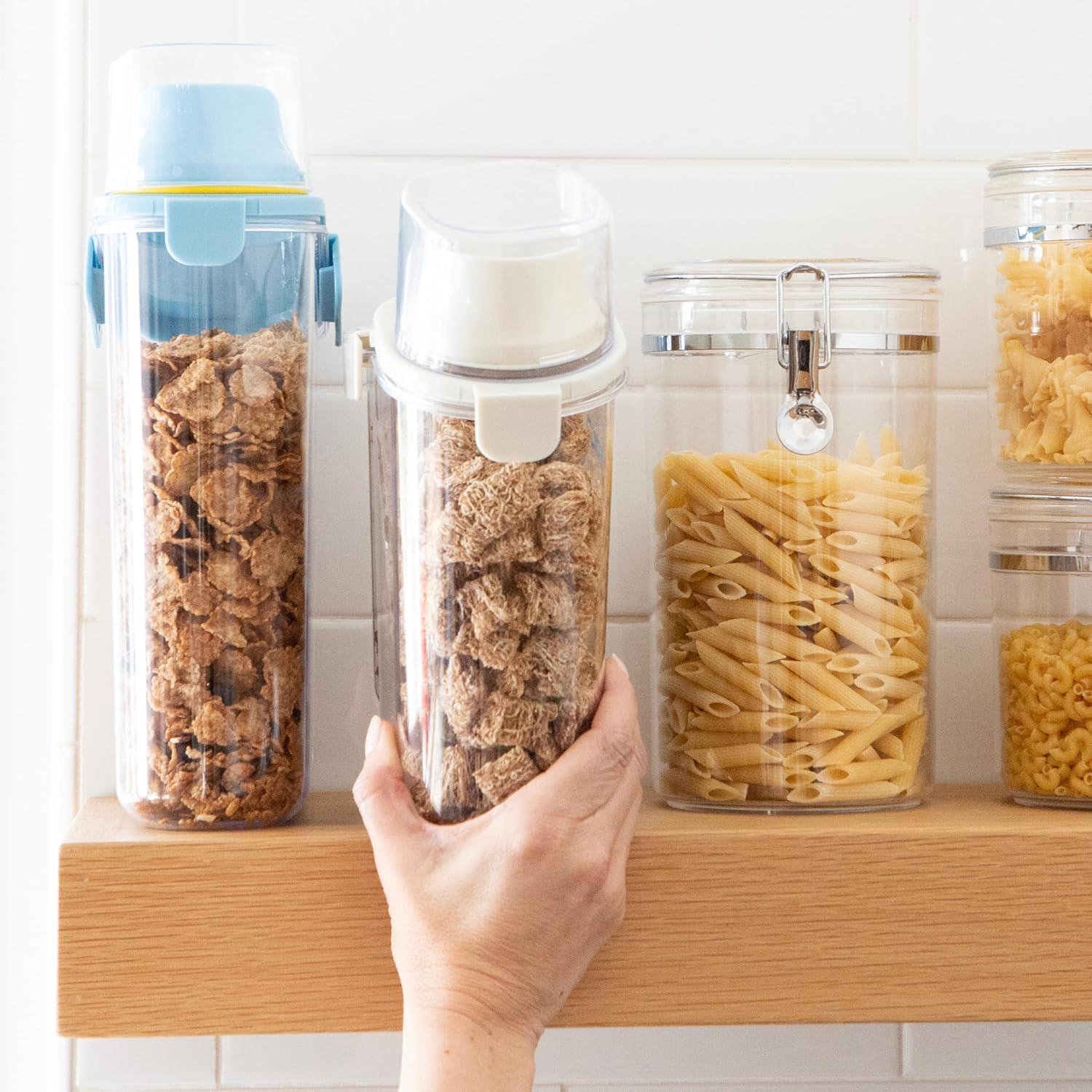 imageOggi Easi Pour Airtight Food Storage Containers  Cereal Containers Storage Rice Dispenser Cereal Dispenser Snack Storage Containers Pasta Containers Storage Containers with Lids  60oz  18lt60 fl oz  18 lt
