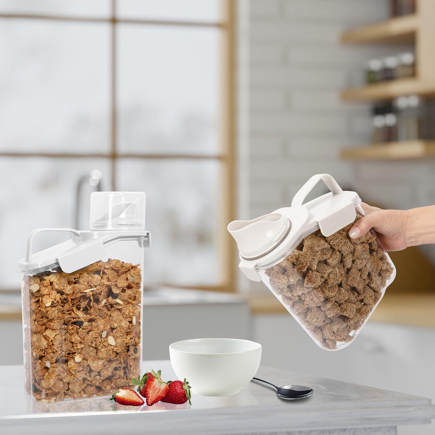 imageOggi Easi Pour Airtight Food Storage Containers  Cereal Containers Storage Rice Dispenser Cereal Dispenser Snack Storage Containers Pasta Containers Storage Containers with Lids  60oz  18lt80 fl oz  24 lt