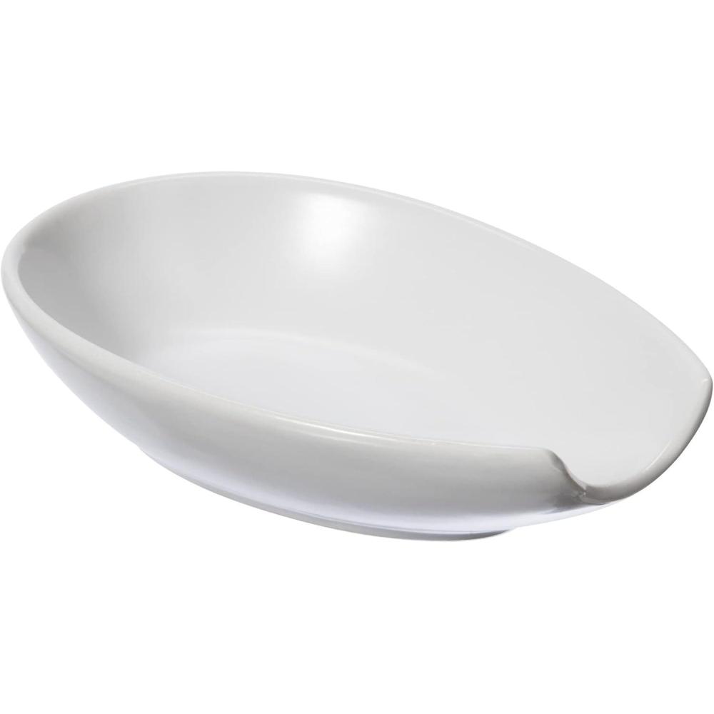 imageOGGI Spooner Ceramic Spoon Rest Spoon Rest for Stove Top Spoon Holder for Countertop Kitchen Decor for Counter Coffee Bar Accessories IvoryIvory