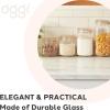 imageOGGI 4 Piece Airtight Glass Storage Containers Set  Includes 4 Glass Kitchen Canisters with Clamp Lids ampamp Silicone Seals  Farmhouse Kitchen Dcor Kitchen Storage Pantry Storage Food Storage4 Piece Set  Mixed