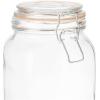 imageOGGI 4 Piece Airtight Glass Storage Containers Set  Includes 4 Glass Kitchen Canisters with Clamp Lids ampamp Silicone Seals  Farmhouse Kitchen Dcor Kitchen Storage Pantry Storage Food Storage4 Piece Set  Mixed