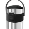imageOGGI Airking 102oz Stainless Steel Thermal Coffee Carafe Vacuum Container wLever Action Pump Insulated Coffee Carafe Thermos Carafe Hot Beverage Dispenser Catering Supplies 3 Liters