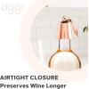 imageOGGI Bottle Stopper Set of 2  Stainless Steel Wine Topper Set  Stylish Wine Saver Stoppers with Airtight Wine Sealer Levers Stainless SteelCopper