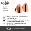 imageOGGI Bottle Stopper Set of 2  Stainless Steel Wine Topper Set  Stylish Wine Saver Stoppers with Airtight Wine Sealer Levers Stainless SteelCopper