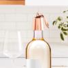 imageOGGI Bottle Stopper Set of 2  Stainless Steel Wine Topper Set  Stylish Wine Saver Stoppers with Airtight Wine Sealer Levers Stainless SteelCopper