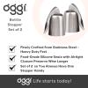 imageOGGI Bottle Stopper Set of 2  Stainless Steel Wine Topper Set  Stylish Wine Saver Stoppers with Airtight Wine Sealer Levers Stainless SteelStainless Steel