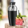 imageOGGI Classic Cocktail Shaker Gold Stainless  26 oz Stainless Steel Construction Built in Strainer  Ideal Home Bar Drink Mixer Bartender Kit Essential Bar AccessoriesBlack