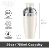 imageOGGI Classic Cocktail Shaker Gold Stainless  26 oz Stainless Steel Construction Built in Strainer  Ideal Home Bar Drink Mixer Bartender Kit Essential Bar AccessoriesWarm Gray