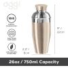 imageOGGI Classic Cocktail Shaker Gold Stainless  26 oz Stainless Steel Construction Built in Strainer  Ideal Home Bar Drink Mixer Bartender Kit Essential Bar AccessoriesGold