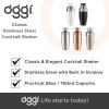imageOGGI Classic Cocktail Shaker Gold Stainless  26 oz Stainless Steel Construction Built in Strainer  Ideal Home Bar Drink Mixer Bartender Kit Essential Bar AccessoriesStainless