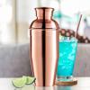 imageOGGI Classic Cocktail Shaker Gold Stainless  26 oz Stainless Steel Construction Built in Strainer  Ideal Home Bar Drink Mixer Bartender Kit Essential Bar AccessoriesCopper