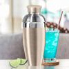 imageOGGI Classic Cocktail Shaker Gold Stainless  26 oz Stainless Steel Construction Built in Strainer  Ideal Home Bar Drink Mixer Bartender Kit Essential Bar AccessoriesGold