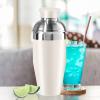 imageOGGI Classic Cocktail Shaker Gold Stainless  26 oz Stainless Steel Construction Built in Strainer  Ideal Home Bar Drink Mixer Bartender Kit Essential Bar AccessoriesWarm Gray