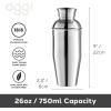 imageOGGI Classic Cocktail Shaker Gold Stainless  26 oz Stainless Steel Construction Built in Strainer  Ideal Home Bar Drink Mixer Bartender Kit Essential Bar AccessoriesStainless