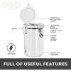 imageOGGI Clear Canister Airtight 38oz  Clamp Lid ampamp Spoon  Airtight Food Storage Containers Ideal for Kitchen ampamp Pantry Storage of Bulk Dry Food Including Flour Sugar Coffee Rice Tea Spices ampamp Herbs61 Fluid Ounces