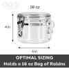 imageOGGI Clear Canister Airtight 38oz  Clamp Lid ampamp Spoon  Airtight Food Storage Containers Ideal for Kitchen ampamp Pantry Storage of Bulk Dry Food Including Flour Sugar Coffee Rice Tea Spices ampamp Herbs28 Fluid Ounces