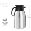 imageOGGI Coronado 68oz Stainless Steel Thermal Coffee Carafe Double Walled Vacuum Container wPress Button Top Insulated Coffee Carafe Thermos Carafe Coffee Urn Hot Beverage Dispenser 2 LitersCoronado 68Ounce