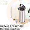 imageOGGI Coronado 68oz Stainless Steel Thermal Coffee Carafe Double Walled Vacuum Container wPress Button Top Insulated Coffee Carafe Thermos Carafe Coffee Urn Hot Beverage Dispenser 2 LitersPumpmaster wLever