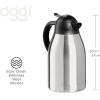 imageOGGI Coronado 68oz Stainless Steel Thermal Coffee Carafe Double Walled Vacuum Container wPress Button Top Insulated Coffee Carafe Thermos Carafe Coffee Urn Hot Beverage Dispenser 2 LitersCatalina 68Ounce