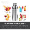 imageOGGI Dial A Drink Cocktail Shaker  Warm Gray 15 Recipes Built in Strainer 34 oz  The Original and Only Dial A Drink  Ideal Home Bar Drink Mixer Bartender Kit Essential Bar AccessoriesStainless  34oz