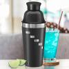 imageOGGI Dial A Drink Cocktail Shaker  Warm Gray 15 Recipes Built in Strainer 34 oz  The Original and Only Dial A Drink  Ideal Home Bar Drink Mixer Bartender Kit Essential Bar AccessoriesBlack  34oz