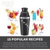 imageOGGI Dial A Drink Cocktail Shaker  Warm Gray 15 Recipes Built in Strainer 34 oz  The Original and Only Dial A Drink  Ideal Home Bar Drink Mixer Bartender Kit Essential Bar AccessoriesBlack  34oz