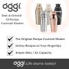 imageOGGI Dial A Drink Cocktail Shaker  Warm Gray 15 Recipes Built in Strainer 34 oz  The Original and Only Dial A Drink  Ideal Home Bar Drink Mixer Bartender Kit Essential Bar AccessoriesBlack  34oz