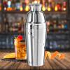 imageOGGI Dial A Drink Cocktail Shaker  Warm Gray 15 Recipes Built in Strainer 34 oz  The Original and Only Dial A Drink  Ideal Home Bar Drink Mixer Bartender Kit Essential Bar AccessoriesStainless  34oz