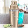 imageOGGI Dial A Drink Cocktail Shaker  Warm Gray 15 Recipes Built in Strainer 34 oz  The Original and Only Dial A Drink  Ideal Home Bar Drink Mixer Bartender Kit Essential Bar AccessoriesGold  34oz
