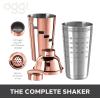 imageOGGI Dial A Drink Cocktail Shaker  Warm Gray 15 Recipes Built in Strainer 34 oz  The Original and Only Dial A Drink  Ideal Home Bar Drink Mixer Bartender Kit Essential Bar AccessoriesCopper Plated  34oz