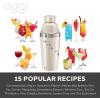imageOGGI Dial A Drink Cocktail Shaker  Warm Gray 15 Recipes Built in Strainer 34 oz  The Original and Only Dial A Drink  Ideal Home Bar Drink Mixer Bartender Kit Essential Bar AccessoriesWarm Gray  34oz