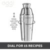 imageOGGI Dial A Drink Cocktail Shaker  Warm Gray 15 Recipes Built in Strainer 34 oz  The Original and Only Dial A Drink  Ideal Home Bar Drink Mixer Bartender Kit Essential Bar AccessoriesWarm Gray  34oz