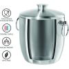 imageOGGI Double Wall Stainless Steel Ice Bucket  Insulated Ice Bucket with Elegant Steel Lid Classic Handles ampamp Stainless Steel Ice Tongs  Great for Home Bar Chilling Beer Champagne and Wine  3 qt3Quart