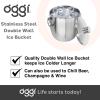imageOGGI Double Wall Stainless Steel Ice Bucket  Insulated Ice Bucket with Elegant Steel Lid Classic Handles ampamp Stainless Steel Ice Tongs  Great for Home Bar Chilling Beer Champagne and Wine  3 qt3Quart
