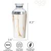 imageOGGI Groove Insulated Cocktail Shaker17oz Double Wall Vacuum Insulated Stainless Steel Tritan Lid has Built In Strainer Ideal Cocktail Mixer Martini Shaker Margarita Shaker Gold MarbleWhite Gold Marble