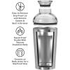 imageOGGI Groove Insulated Cocktail Shaker17oz Double Wall Vacuum Insulated Stainless Steel Tritan Lid has Built In Strainer Ideal Cocktail Mixer Martini Shaker Margarita Shaker Gold MarbleStainless Steel