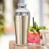 imageOGGI Groove Insulated Cocktail Shaker17oz Double Wall Vacuum Insulated Stainless Steel Tritan Lid has Built In Strainer Ideal Cocktail Mixer Martini Shaker Margarita Shaker Gold MarbleGold