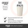 imageOGGI Groove Insulated Cocktail Shaker17oz Double Wall Vacuum Insulated Stainless Steel Tritan Lid has Built In Strainer Ideal Cocktail Mixer Martini Shaker Margarita Shaker Gold MarbleCharcoal